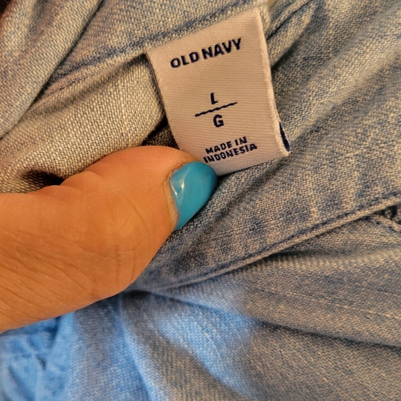 OLD NAVY DENIM DRESS LARGE - Picture 8 of 9